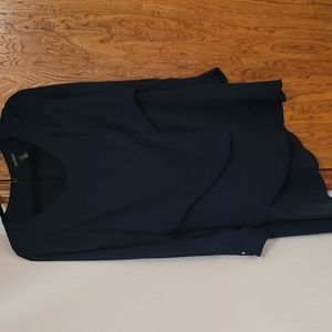 White House Black Market size 12 handkerchief dark blue dress top. Brand new